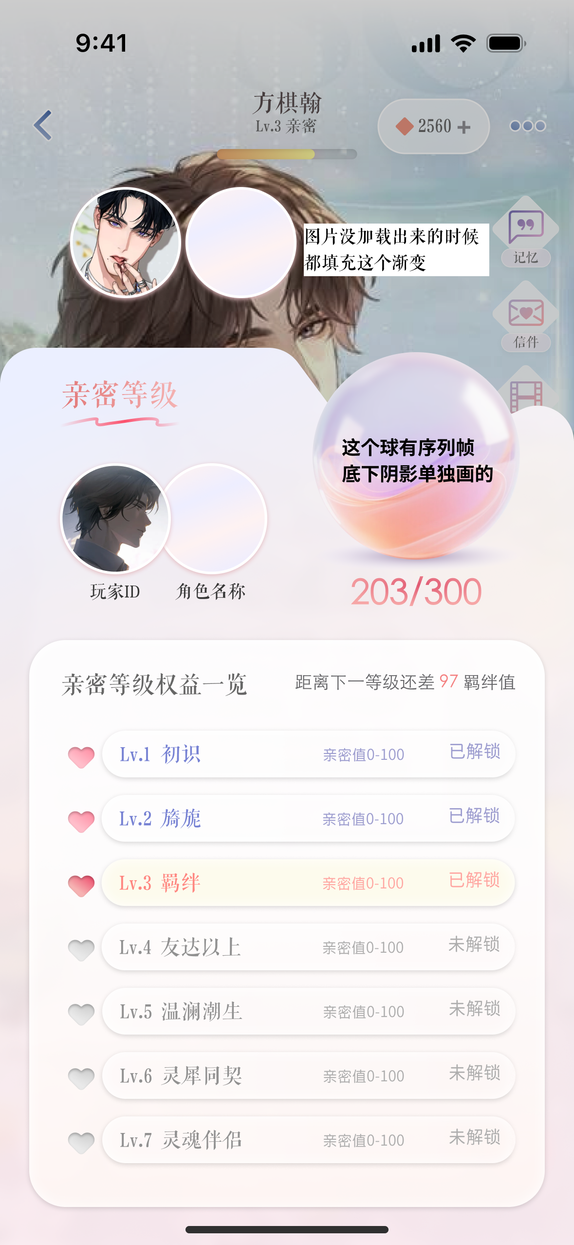 聊天详情页亲密度